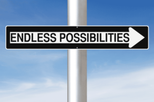Endless possibilities sign representing enneatype 7